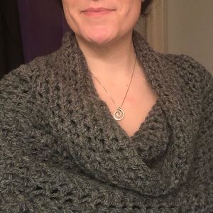 ⭐️Make an offer⭐️ crocheted gray cowl cozy autumn fall cape